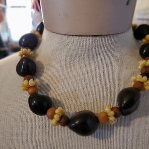 Hawaiian kukui nut necklace.